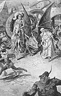 Saint George and the Dragon by Th. Maybank from The Book of Knowledge, p. 961, Vol. III, The Grolier Society, New York, 1911